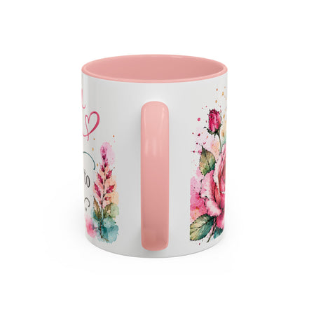 Inspirational Coffee Mug — (11oz) "The Best Is Yet to Come" Floral Accent