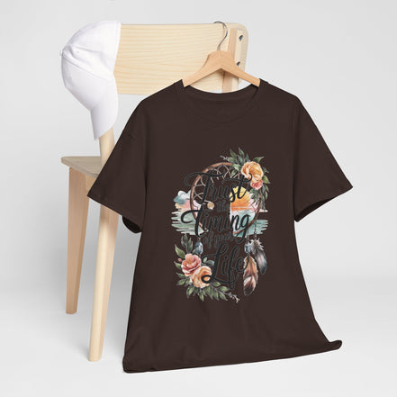 Women's Inspirational Tee — "Trust the Timing of Your Life" Floral Graphic