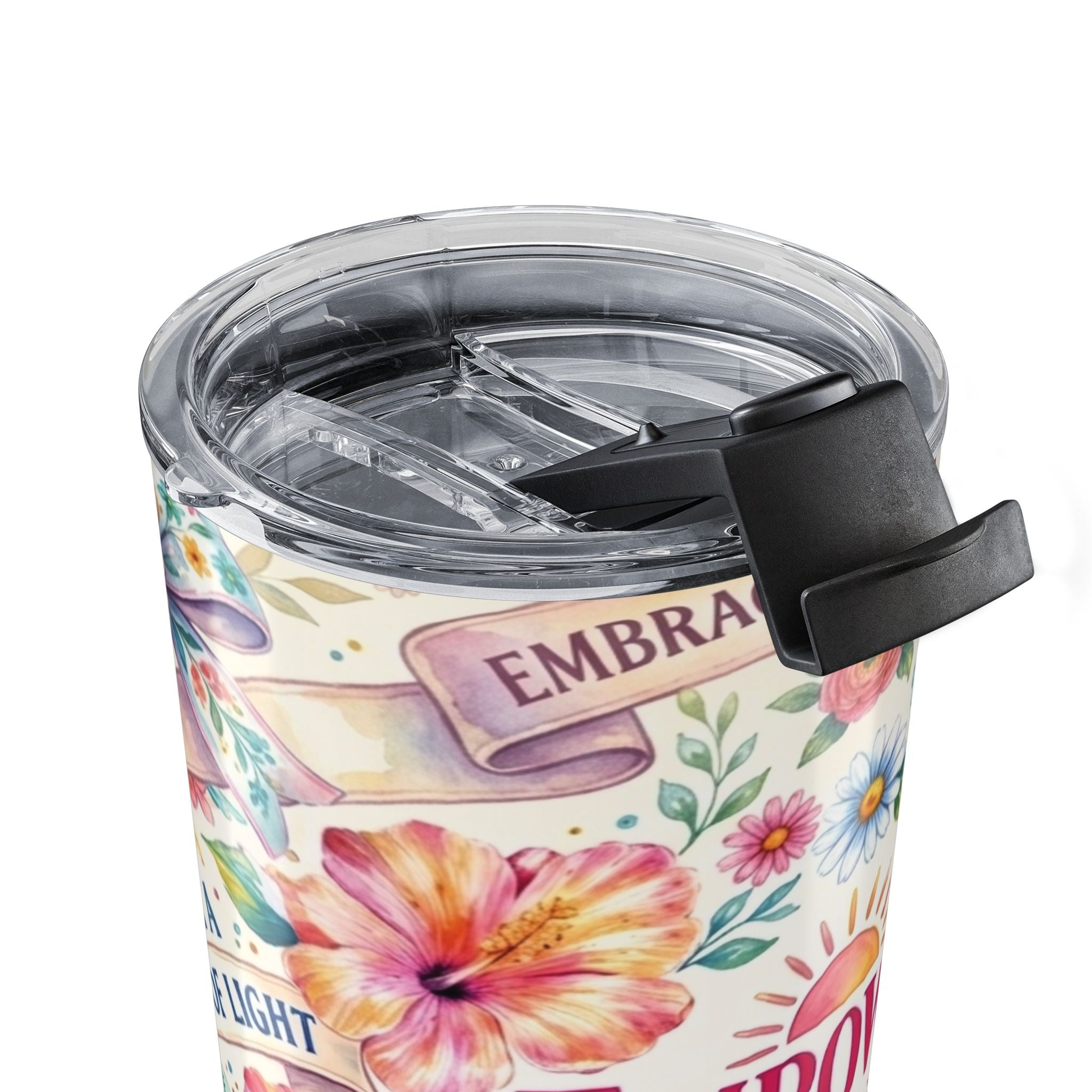 Empower Yourself 20oz Tumbler — Floral Inspirational Travel Mug
