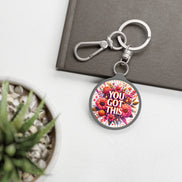 Keyring Tag — 'You Got This' Floral Motivational Keychain