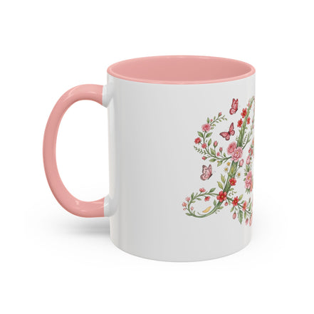 Floral Love Accent Coffee Mug — Butterfly Garden 11/15oz