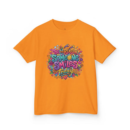 Kids back to school Tee — "Be the Reason Someone Smiles Today" Colorful Positivity Graphic