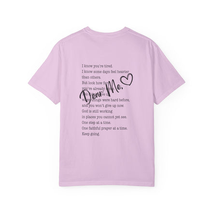 Encouraging Note T-Shirt — 'Never Give Up' Inspirational Tee