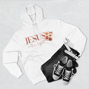 Jesus Is the Light Floral Cross Hoodie — Christian Faith Graphic Hoodie