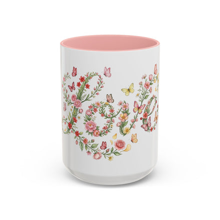 Floral Love Accent Coffee Mug — Butterfly Garden 11/15oz