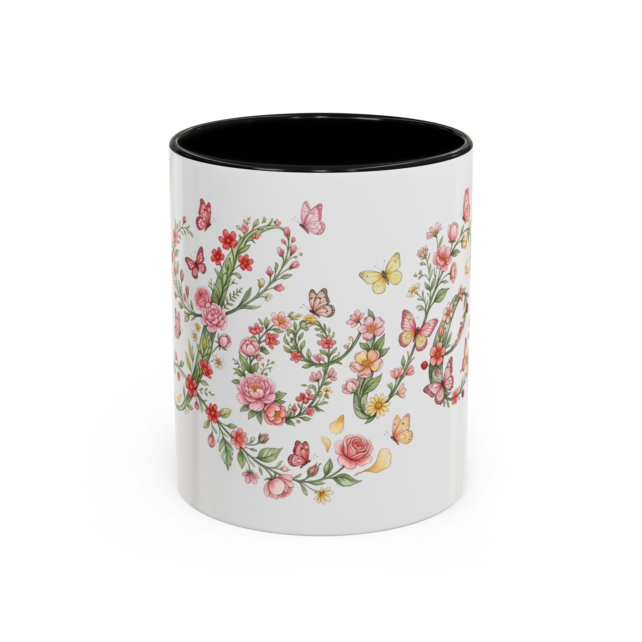 Floral Love Accent Coffee Mug — Butterfly Garden 11/15oz