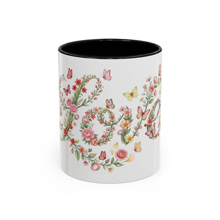 Floral Love Accent Coffee Mug — Butterfly Garden 11/15oz
