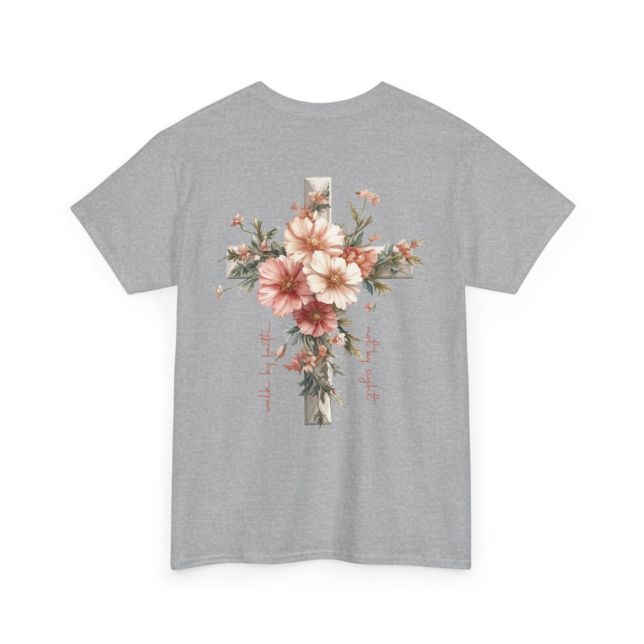 Jesus Is the Light T-Shirt — Floral Cross Christian Tee