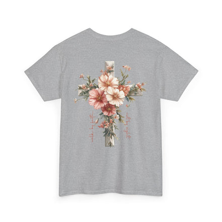 Jesus Is the Light T-Shirt — Floral Cross Christian Tee