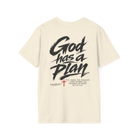 Men's God Has a Plan T-Shirt — Christian Faith Inspirational Tee