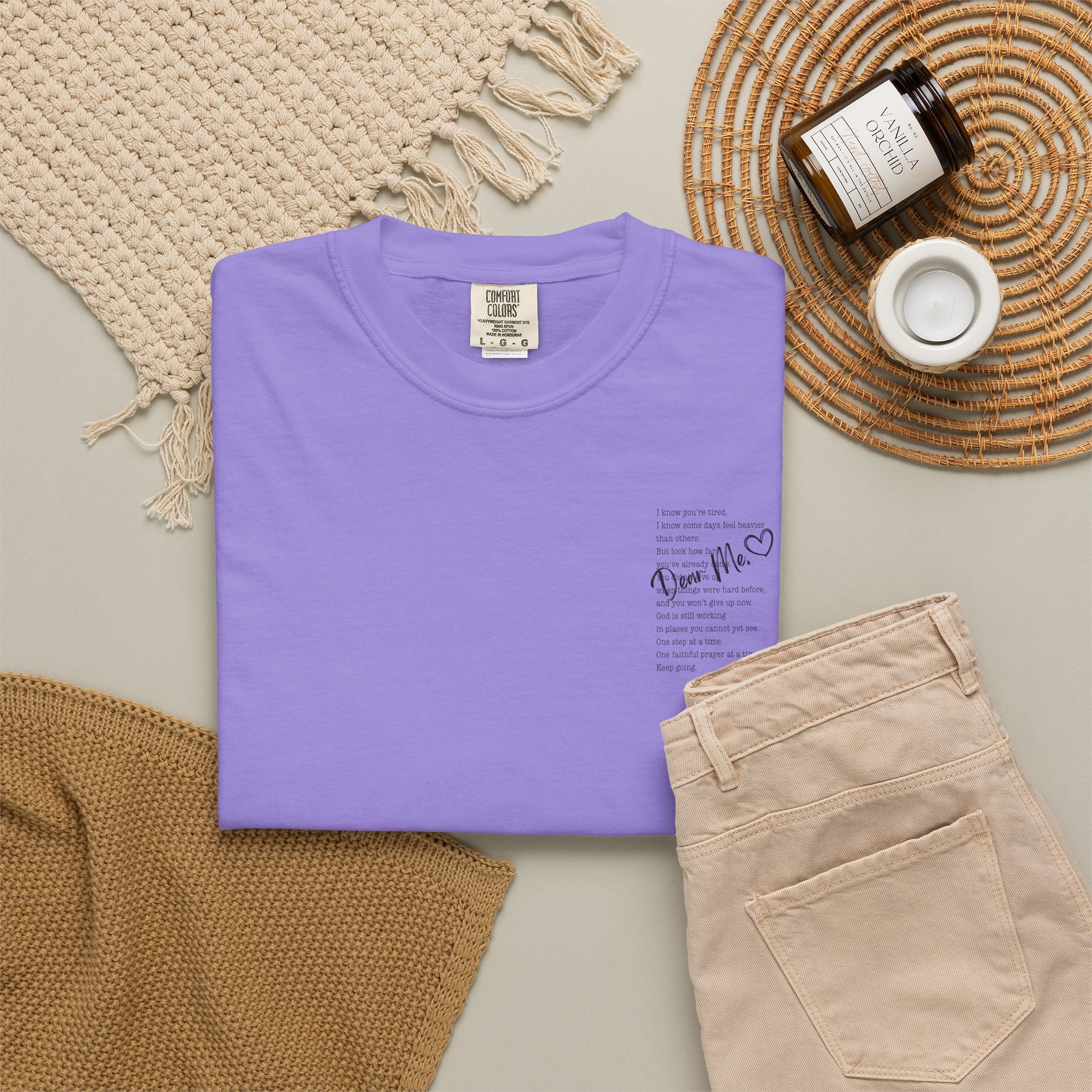 Encouraging Note T-Shirt — 'Never Give Up' Inspirational Tee