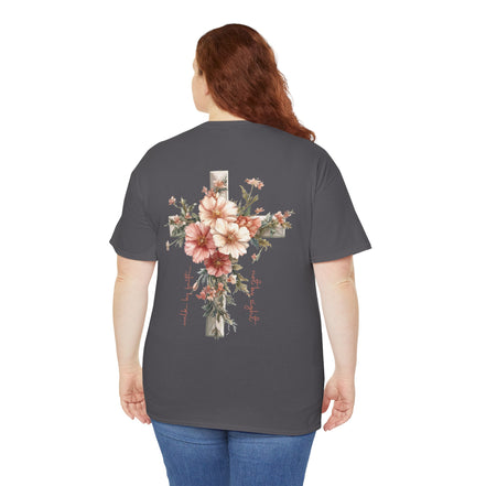 Jesus Is the Light T-Shirt — Floral Cross Christian Tee