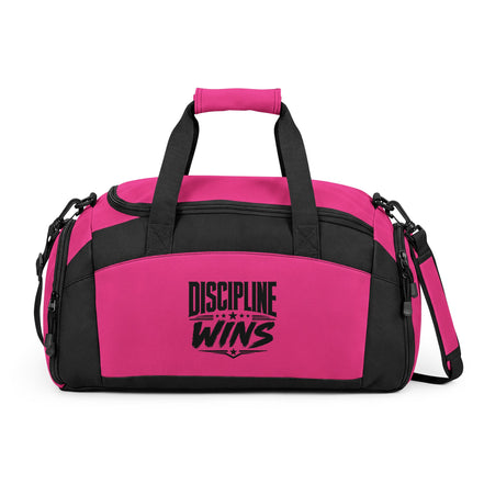 Discipline Wins Gym Bag – Pink/Black & Red/Black Fitness Duffel