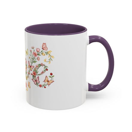 Floral Love Accent Coffee Mug — Butterfly Garden 11/15oz