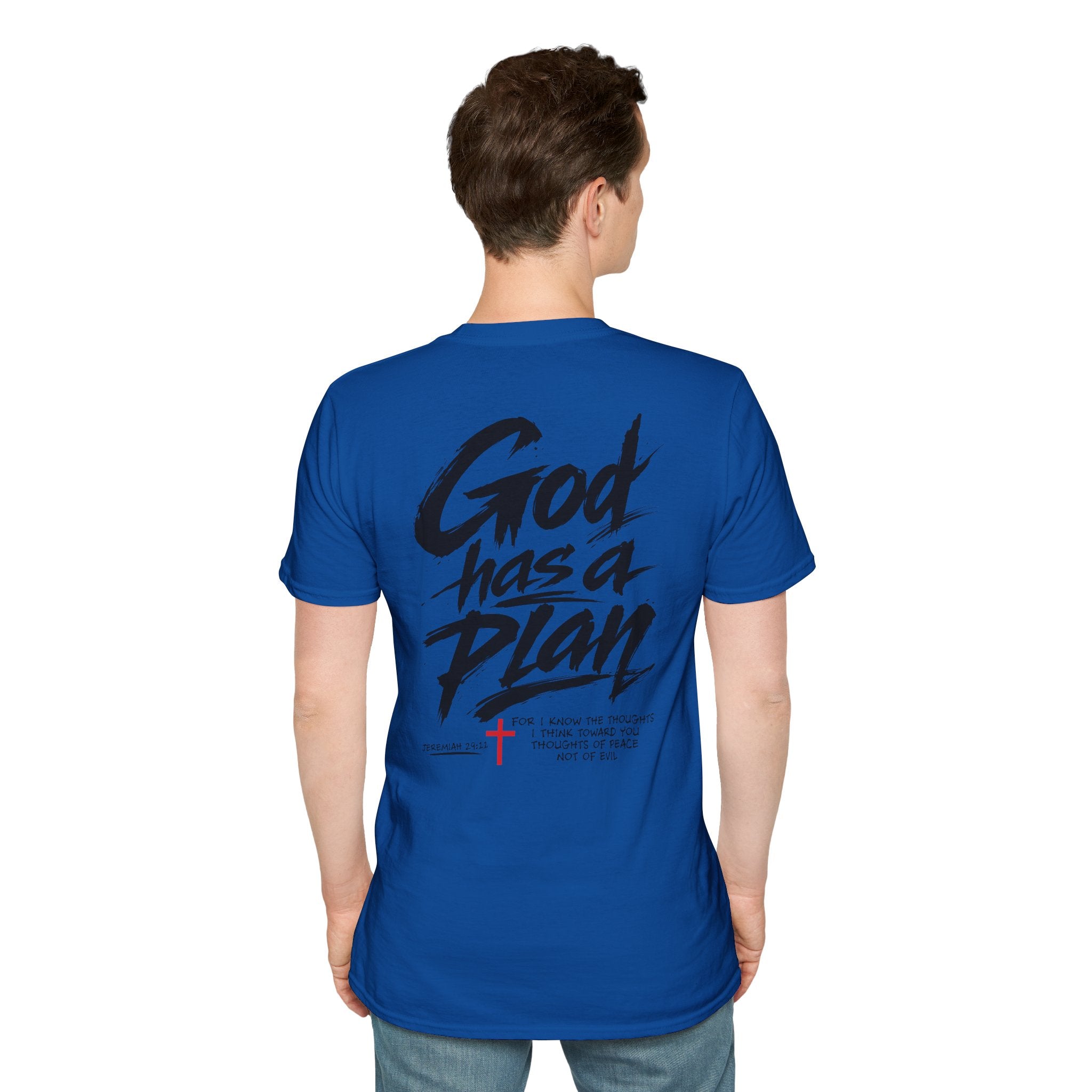 Men's God Has a Plan T-Shirt — Christian Faith Inspirational Tee