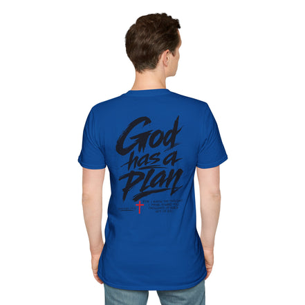 Men's God Has a Plan T-Shirt — Christian Faith Inspirational Tee