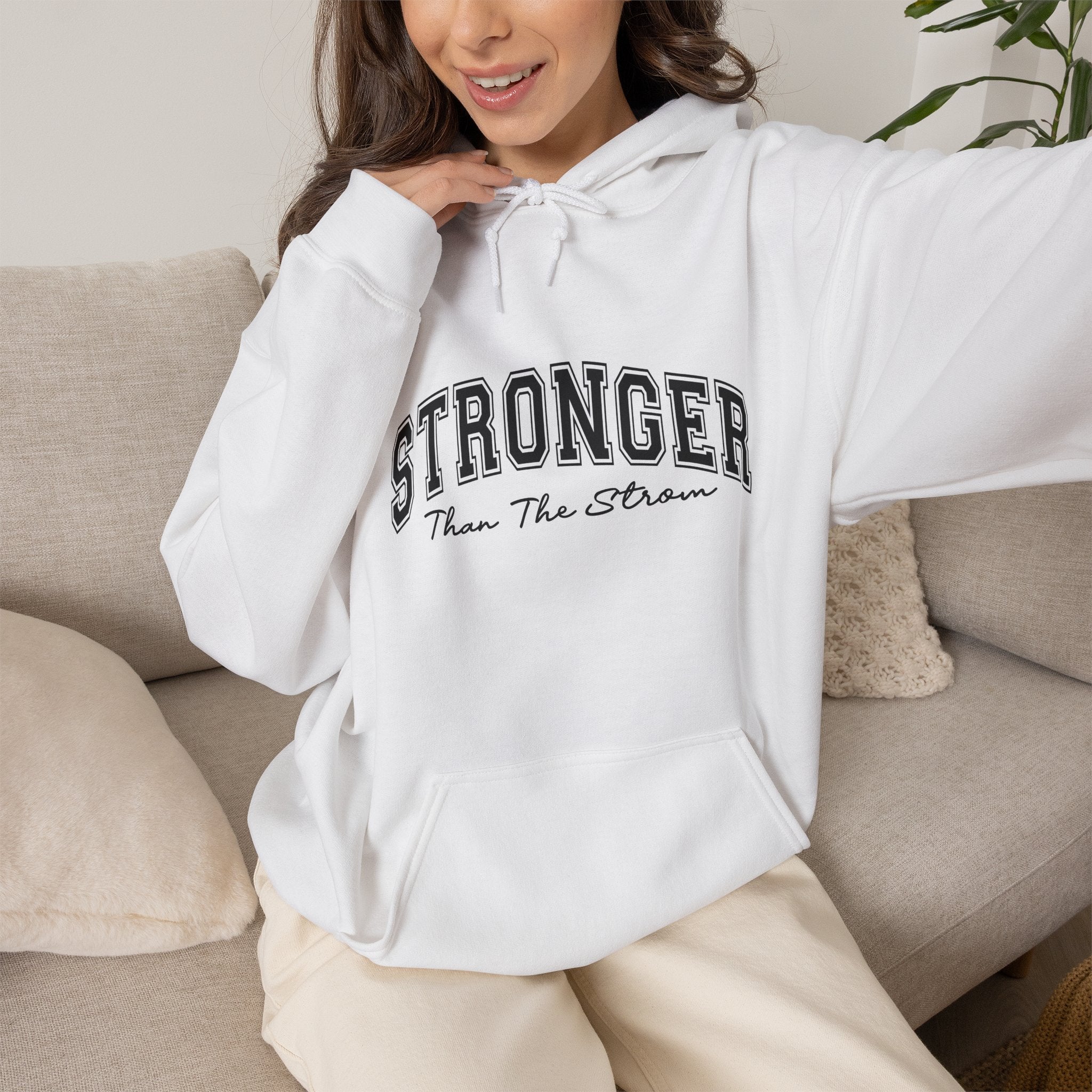 Stronger Than The Storm Hoodie — Inspirational Motivational Pullover