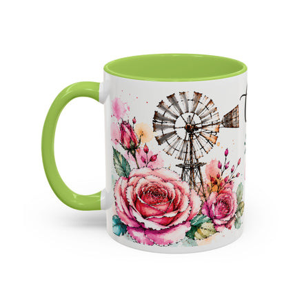 Choose Joy Floral Coffee Mug – Inspirational Pink Rose Accent Mug (11/15oz)