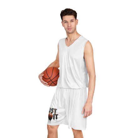 Basketball 'Just Do It' Graphic Shorts — Men's Athletic AOP Basketball Shorts