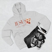 Jesus Is the Light Floral Cross Hoodie — Christian Faith Graphic Hoodie