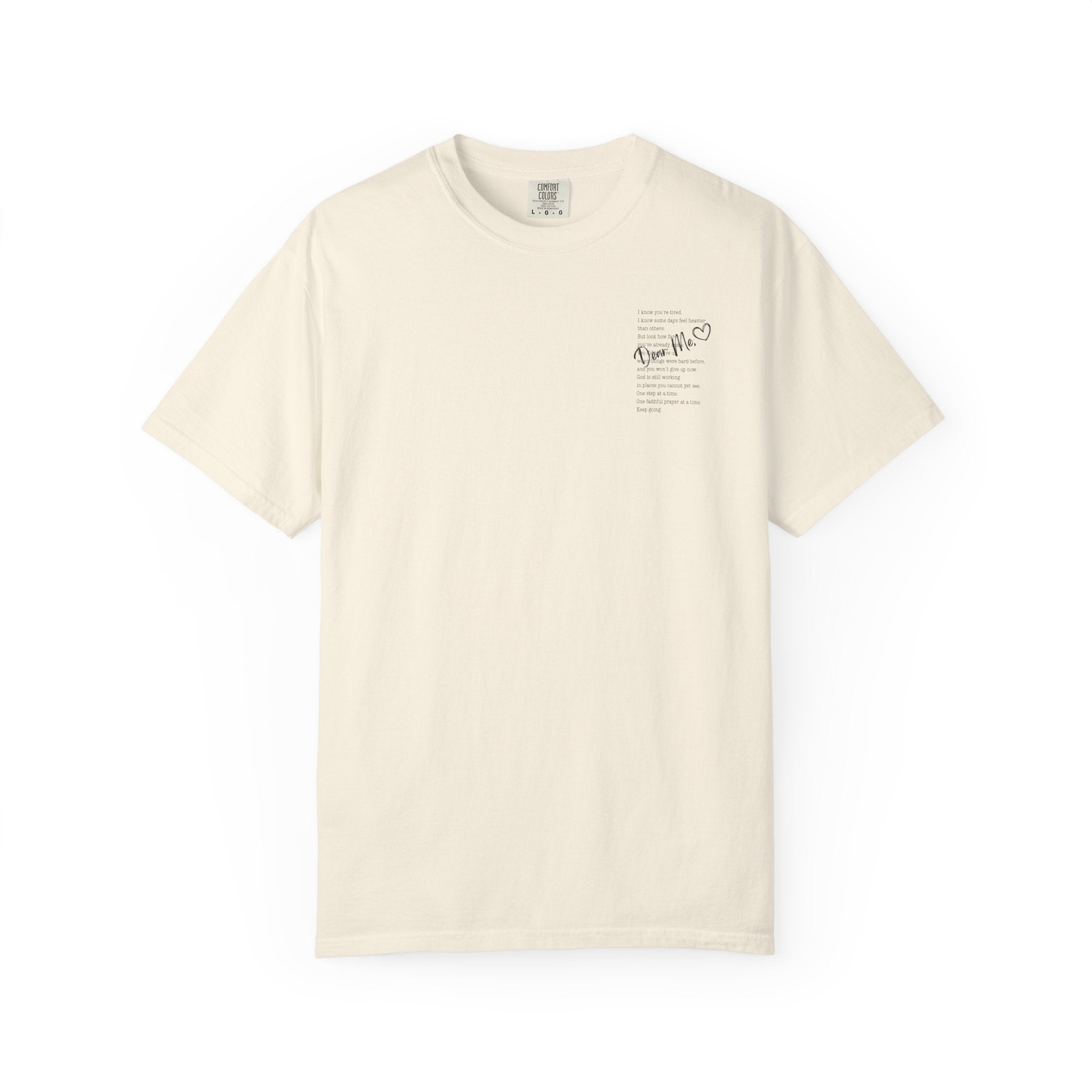 Encouraging Note T-Shirt — 'Never Give Up' Inspirational Tee