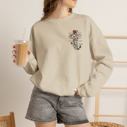 Religious Floral Cross - Inspirational Heavy Blend™ Crewneck Sweatshirt