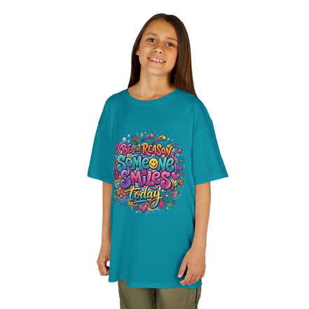 Kids back to school Tee — "Be the Reason Someone Smiles Today" Colorful Positivity Graphic