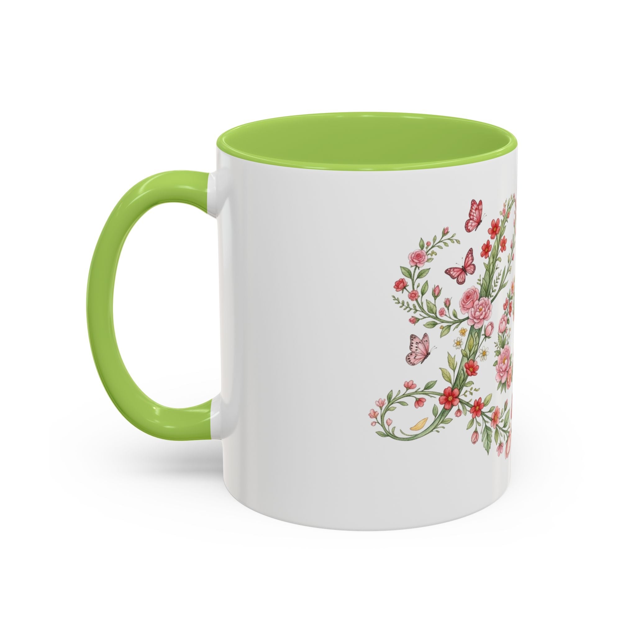 Floral Love Accent Coffee Mug — Butterfly Garden 11/15oz