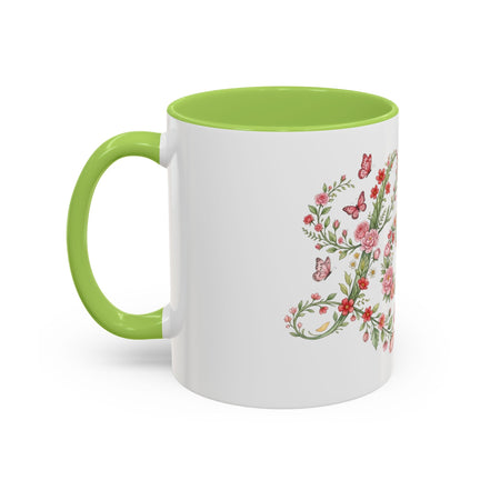 Floral Love Accent Coffee Mug — Butterfly Garden 11/15oz