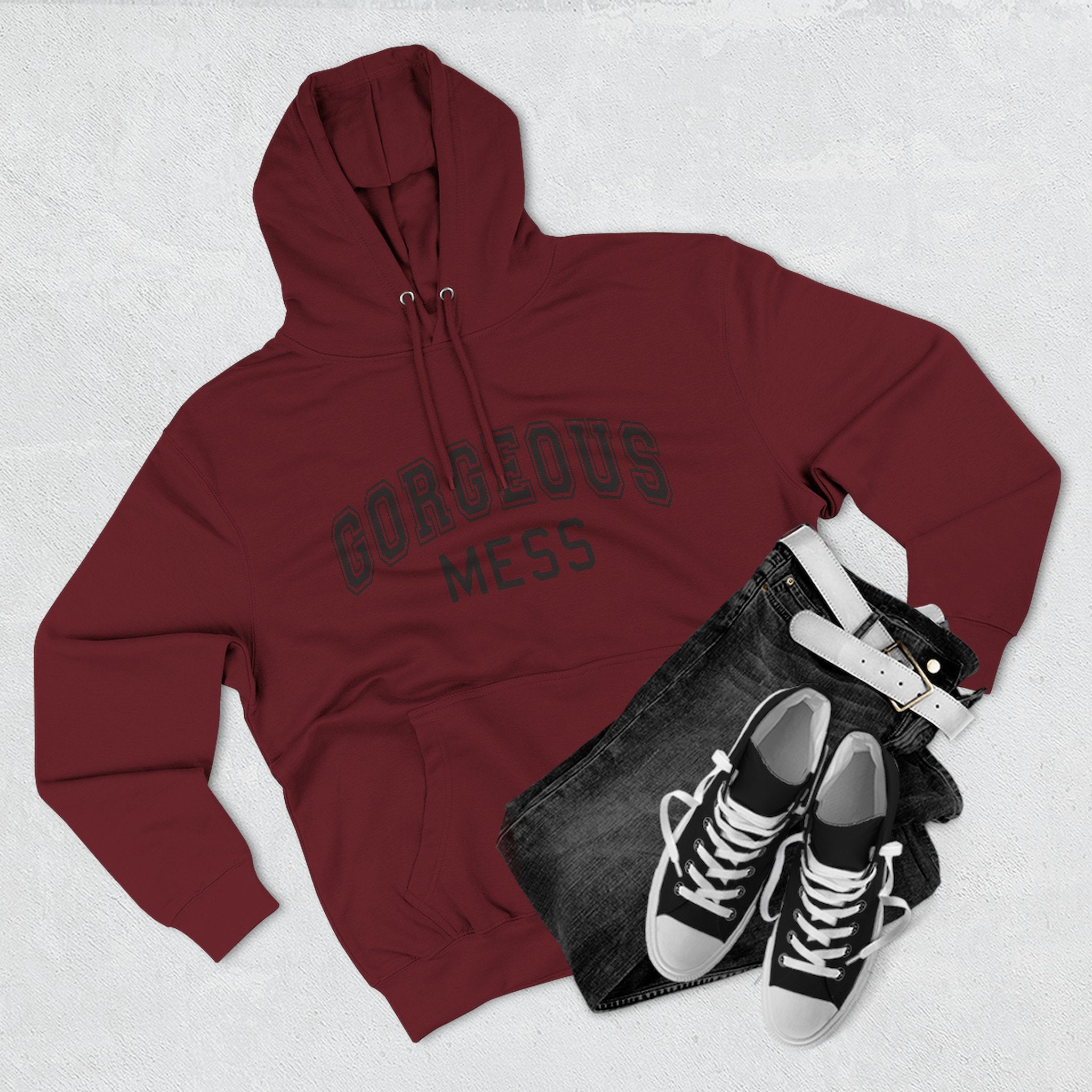 Gorgeous Mess Hoodie — Casual Cozy Graphic Pullover