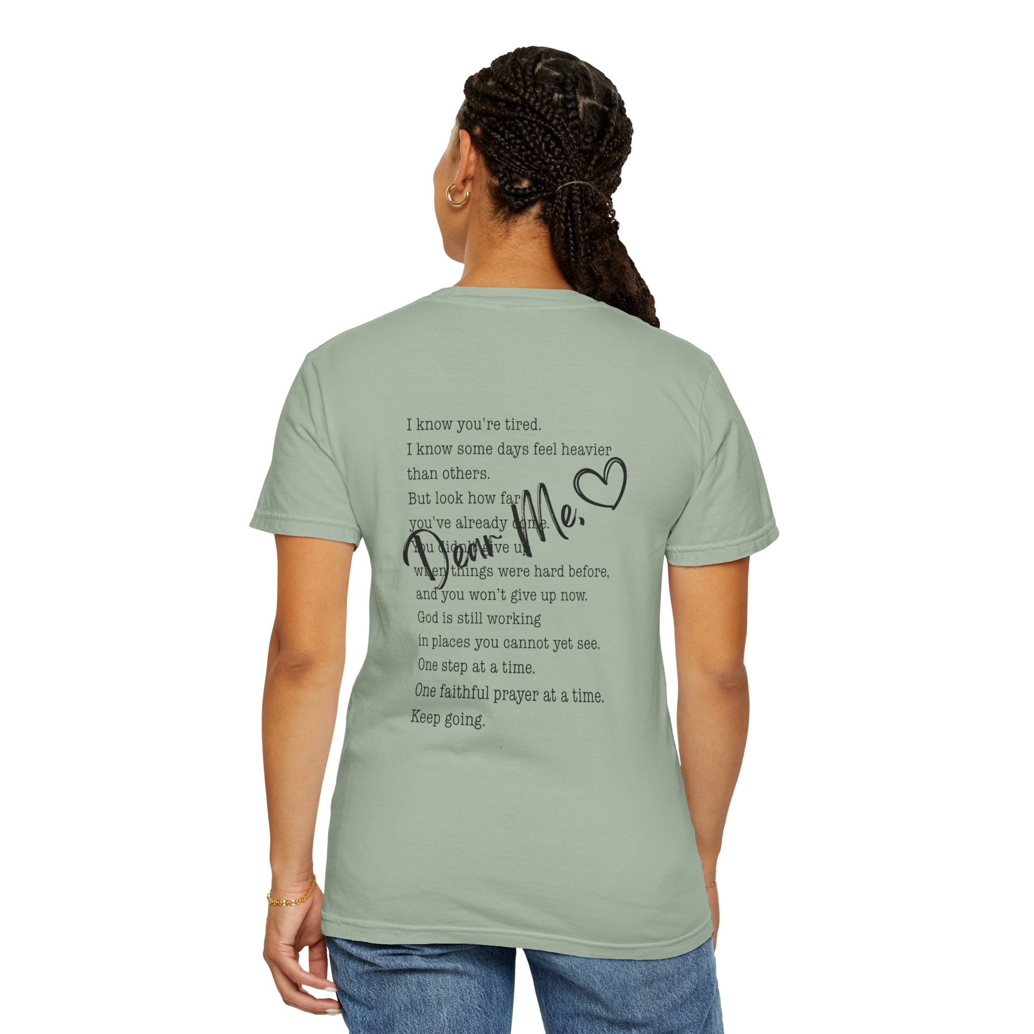 Encouraging Note T-Shirt — 'Never Give Up' Inspirational Tee