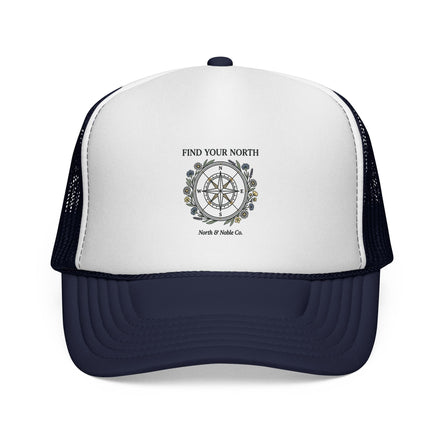 Find Your North Trucker Cap — Compass Graphic Mesh Baseball Hat