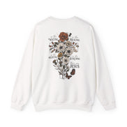 Religious Floral Cross - Inspirational Heavy Blend™ Crewneck Sweatshirt