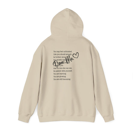 Inspirational Back-Poem Hoodie — "You Are Becoming" Inspirational Quote Sweatshirt
