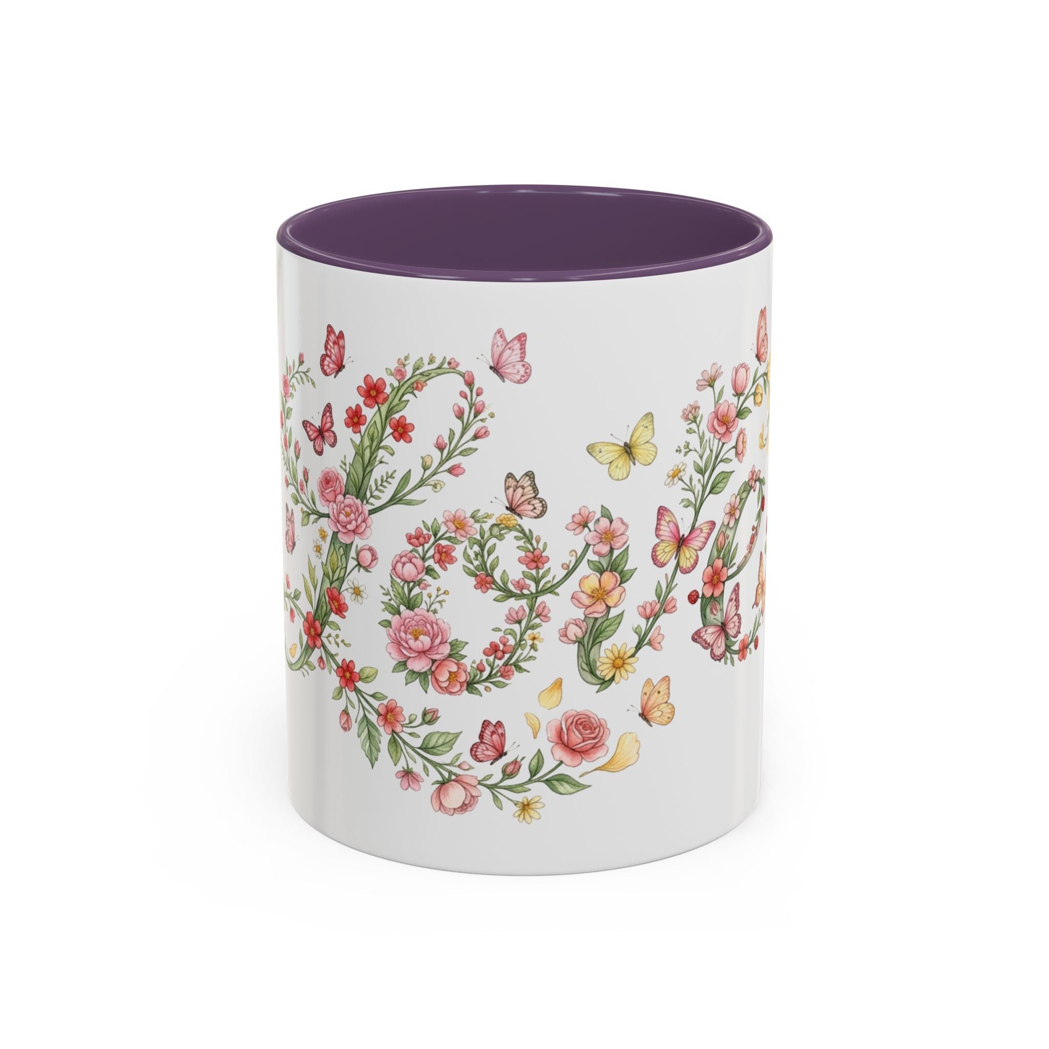 Floral Love Accent Coffee Mug — Butterfly Garden 11/15oz
