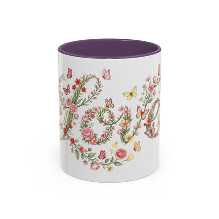 Floral Love Accent Coffee Mug — Butterfly Garden 11/15oz