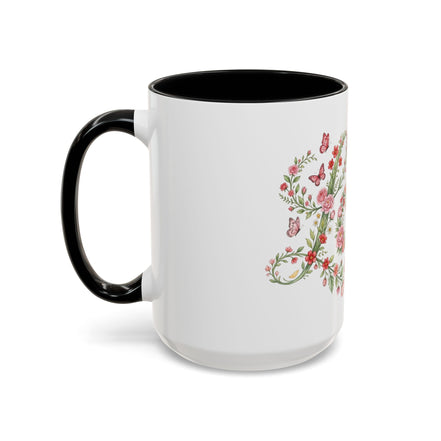 Floral Love Accent Coffee Mug — Butterfly Garden 11/15oz