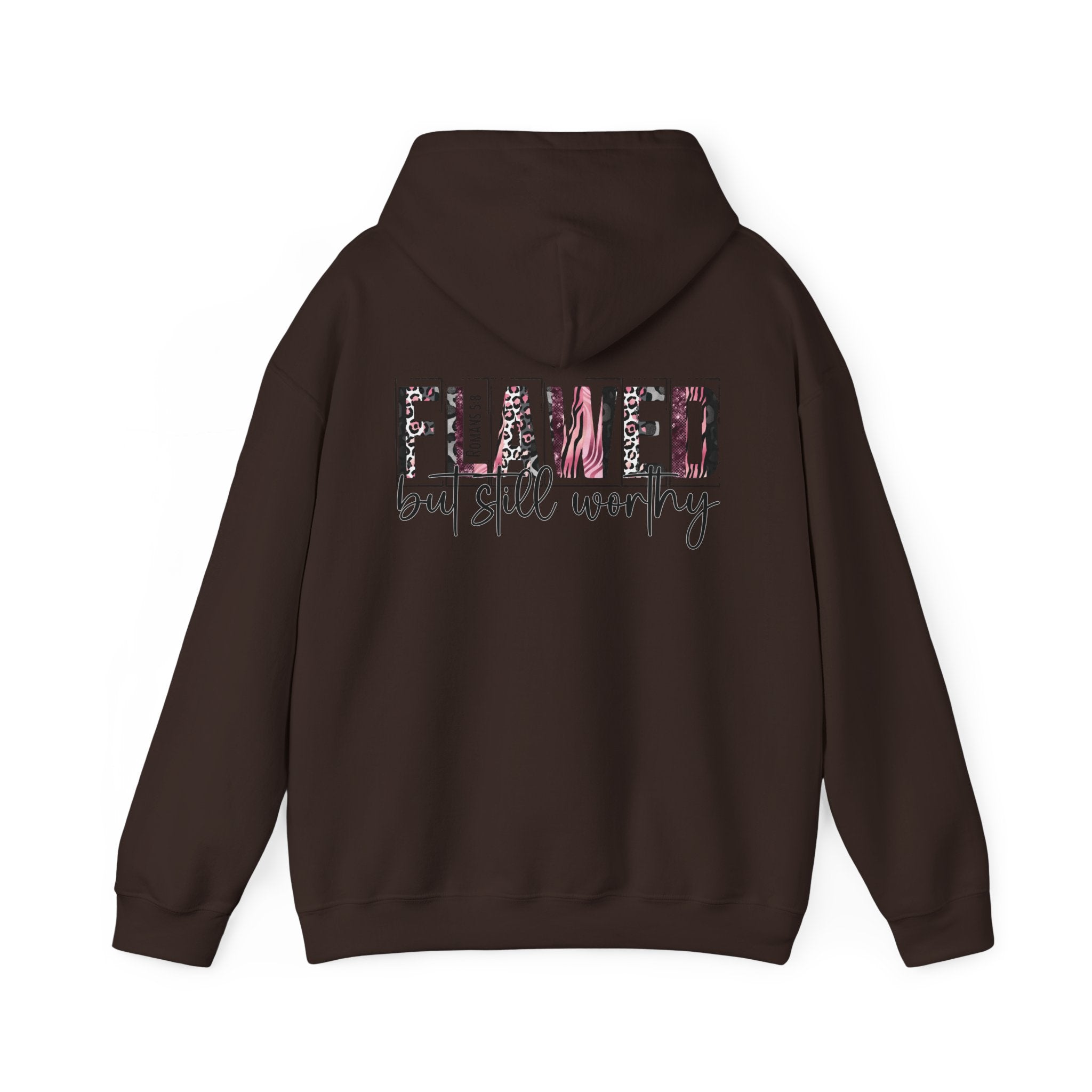 Flawed But Still Worthy Hoodie — Inspirational Women's Graphic Hoodie
