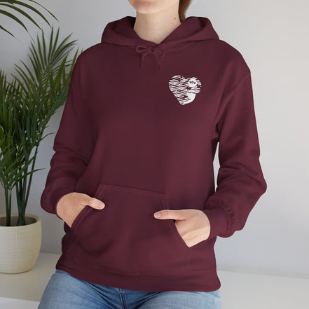 Hoodie - "Tomorrow Needs You" Sunrise Graphic Hoodie with Heart Motif