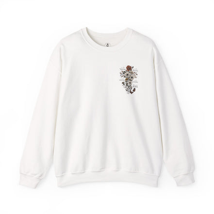 Religious Floral Cross - Inspirational Heavy Blend™ Crewneck Sweatshirt