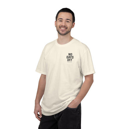 Men's No Days Off T-Shirt — "Outwork Your Limits" Motivational Gym Tee