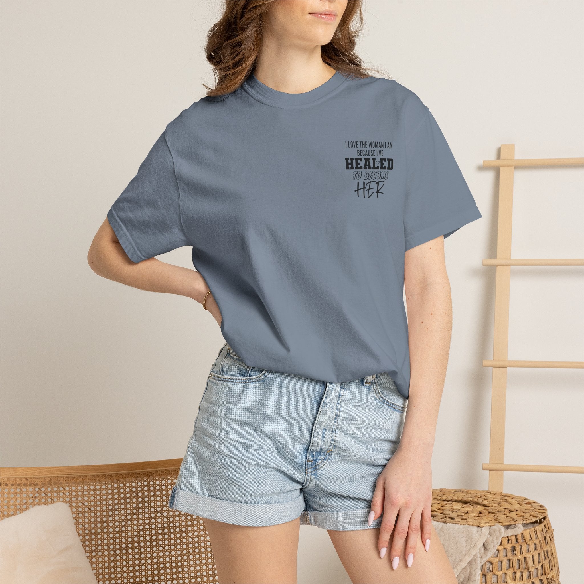 Healed To Become Her T-Shirt — Inspirational Women's Recovery Tee