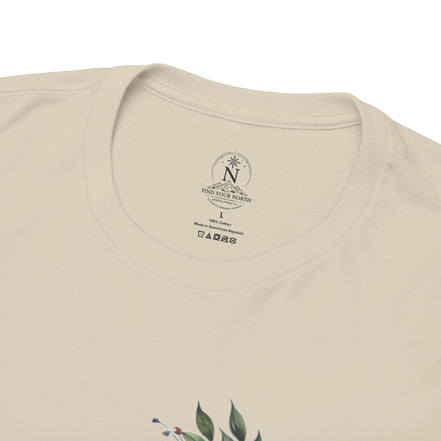 Women's Inspirational Tee — "Trust the Timing of Your Life" Floral Graphic