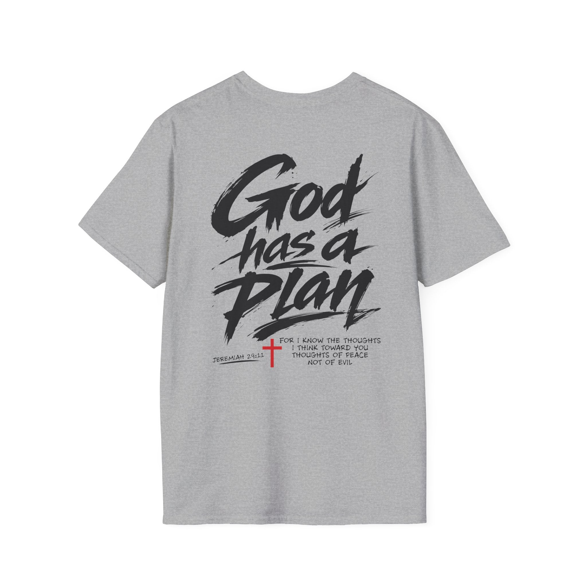 Men's God Has a Plan T-Shirt — Christian Faith Inspirational Tee