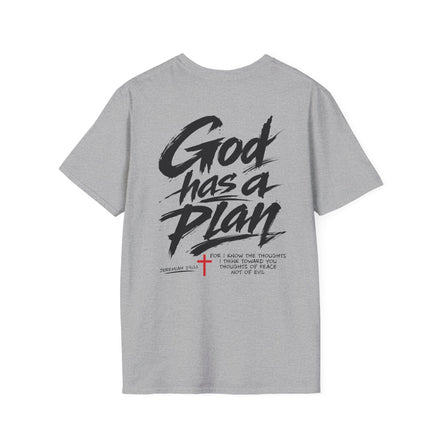Men's God Has a Plan T-Shirt — Christian Faith Inspirational Tee