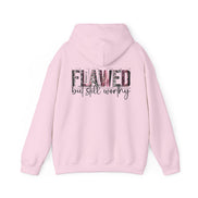 Flawed But Still Worthy Hoodie — Inspirational Women's Graphic Hoodie