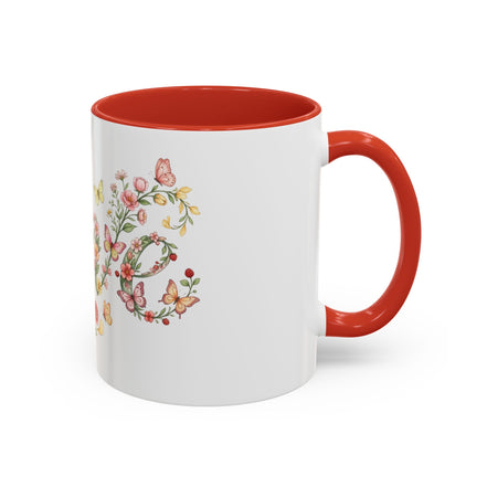 Floral Love Accent Coffee Mug — Butterfly Garden 11/15oz