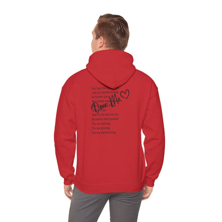 Inspirational Back-Poem Hoodie — "You Are Becoming" Inspirational Quote Sweatshirt