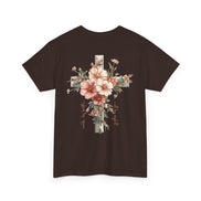 Jesus Is the Light T-Shirt — Floral Cross Christian Tee