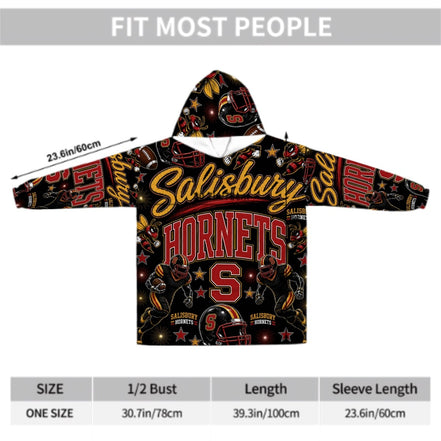 Football Inspired - Salisbury Hornets - Adult Blanket Hoodie